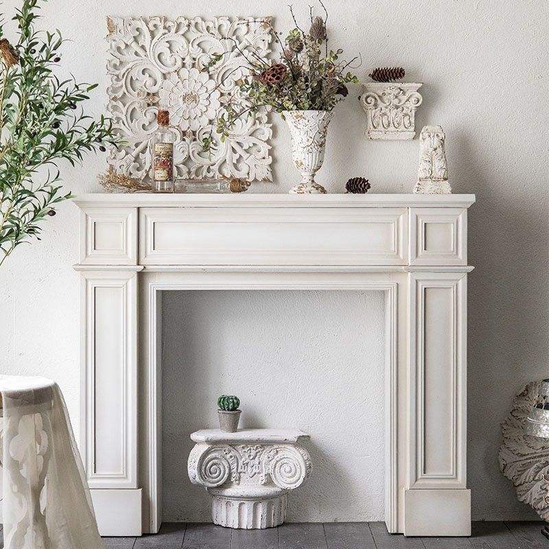 Wood Carved Smooth Edge Wood Console Table