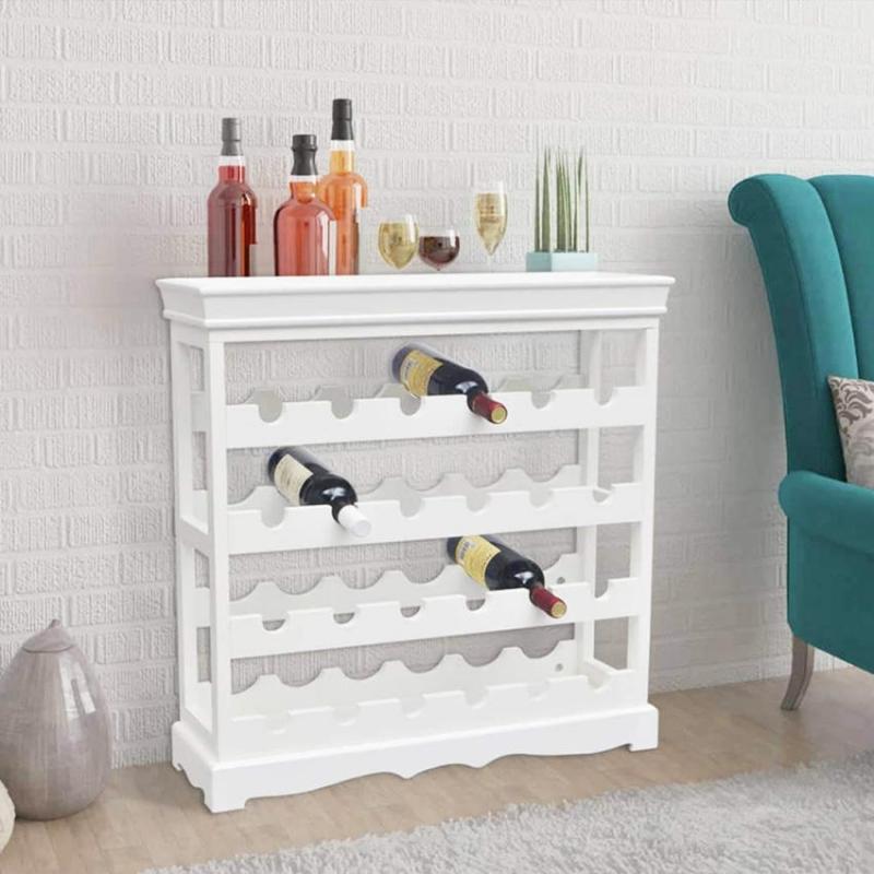 Sturdy Solid Oak Wine Rack Cabinet
