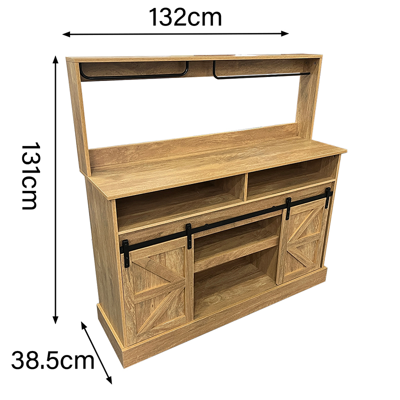 Door Solid Wooden Wine Rack Cabinet (3)