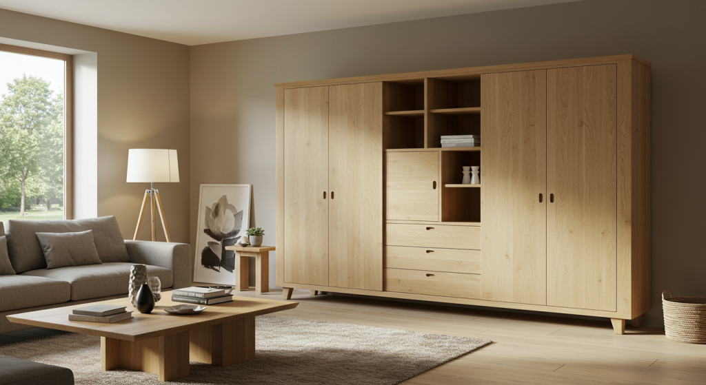 living room wood cabinet