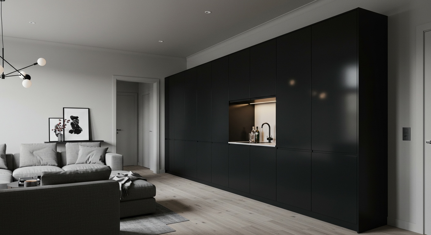 Black Living Room Cabinets