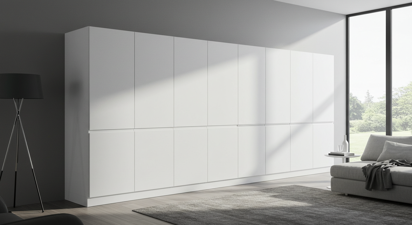 white cabinets for living room