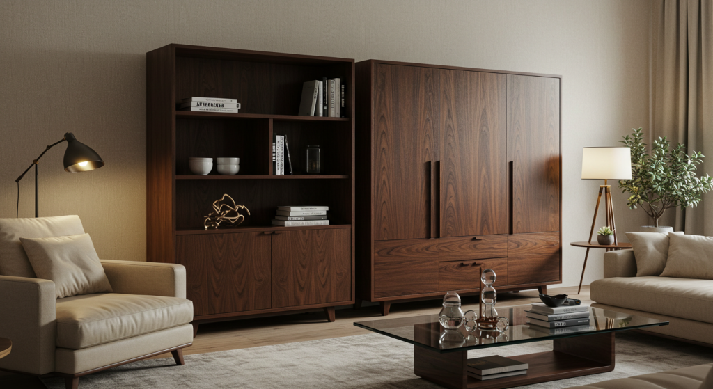 wood storage cabinets for living room