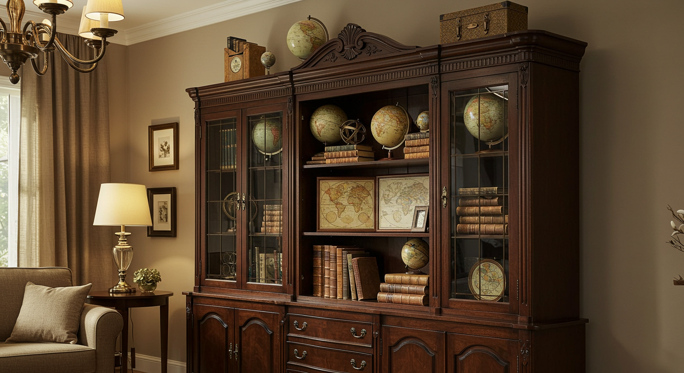 living room cabinet display