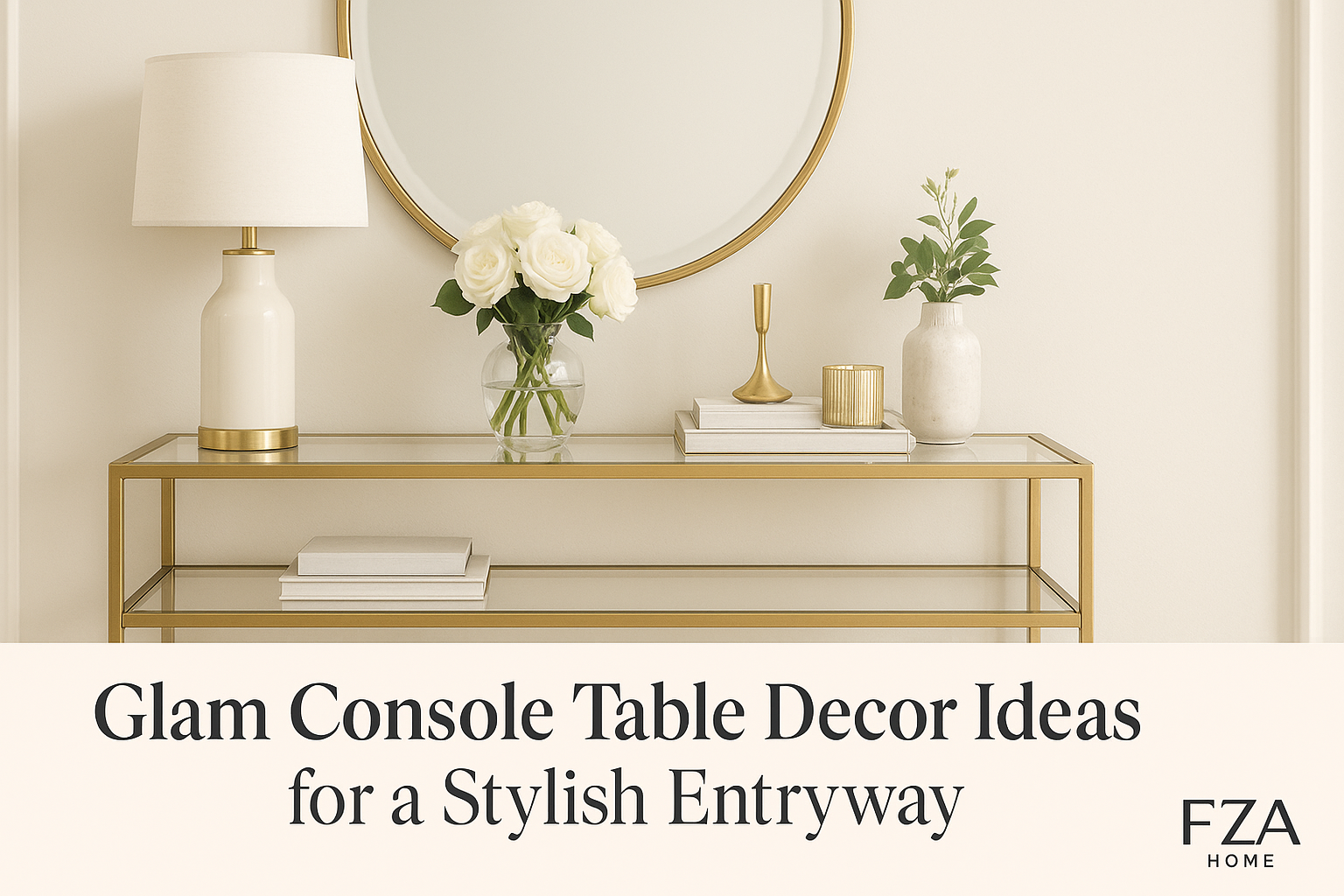 Glam Console Table Decor