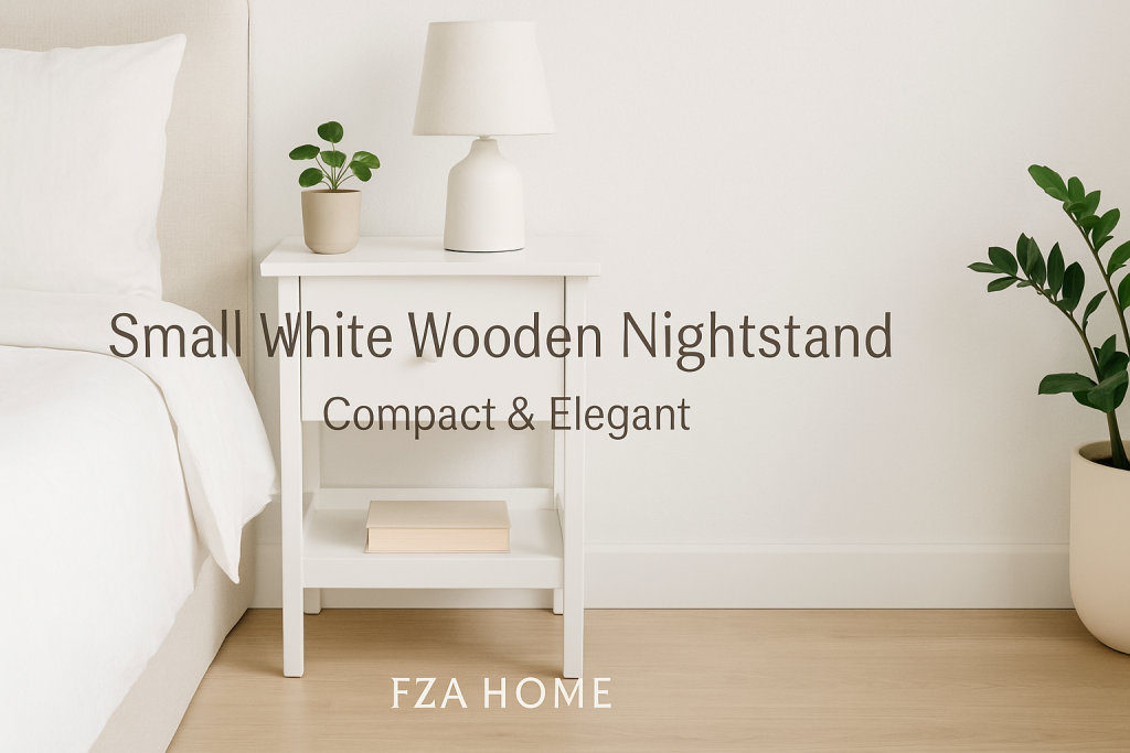 Small White Wooden Nightstand
