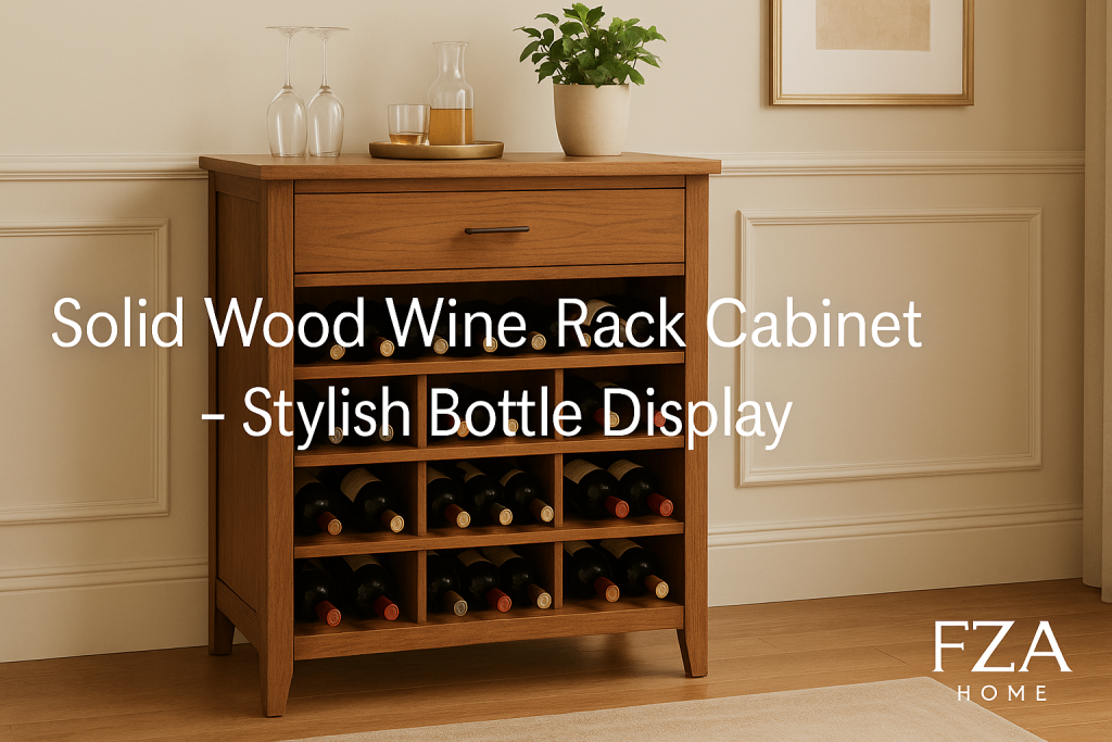 Solid Wood Wine Rack Cabinet – Stylish Bottle Display