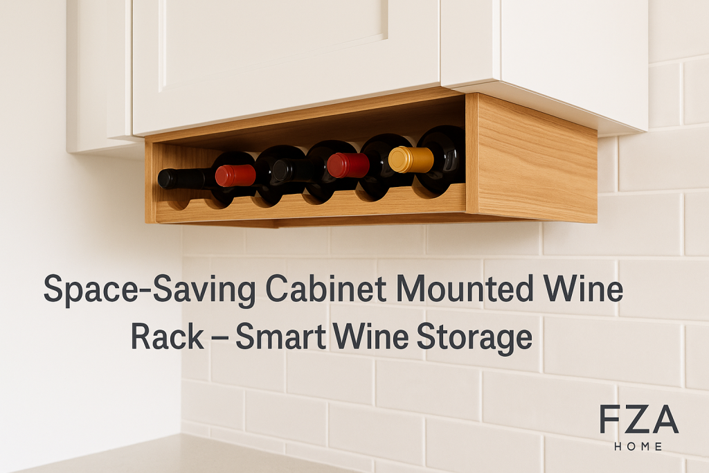 Space-Saving Cabinet Mounted Wine Rack