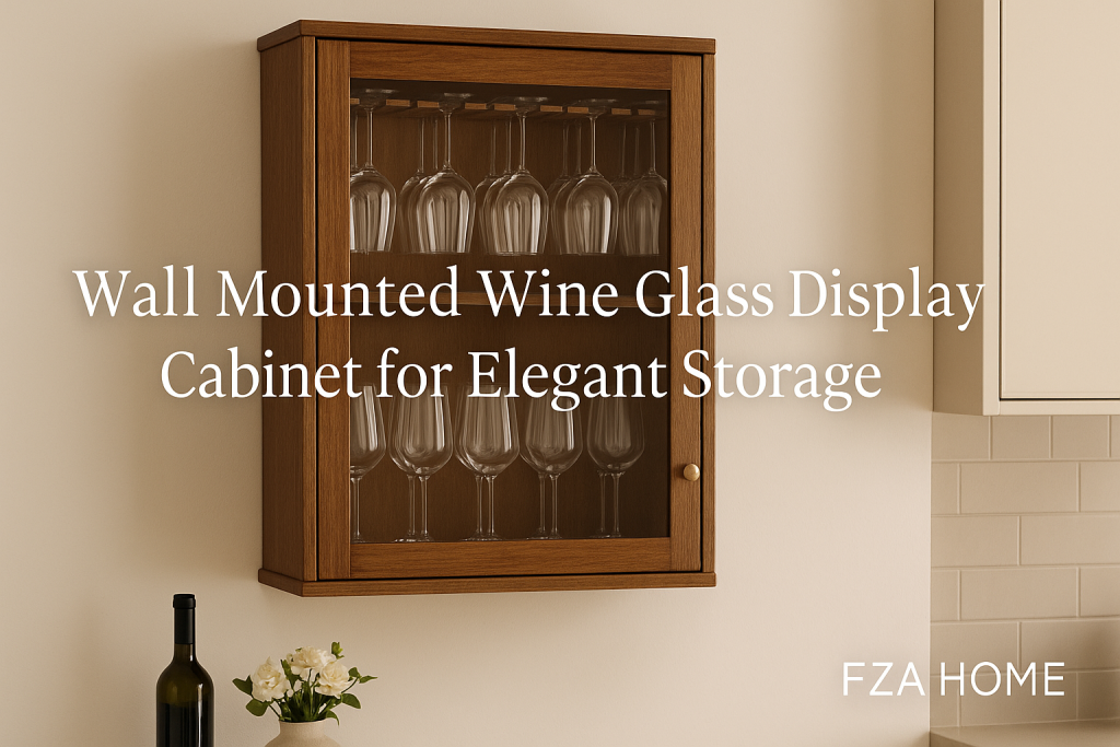 Wall Mounted Wine Glass Display Cabinet