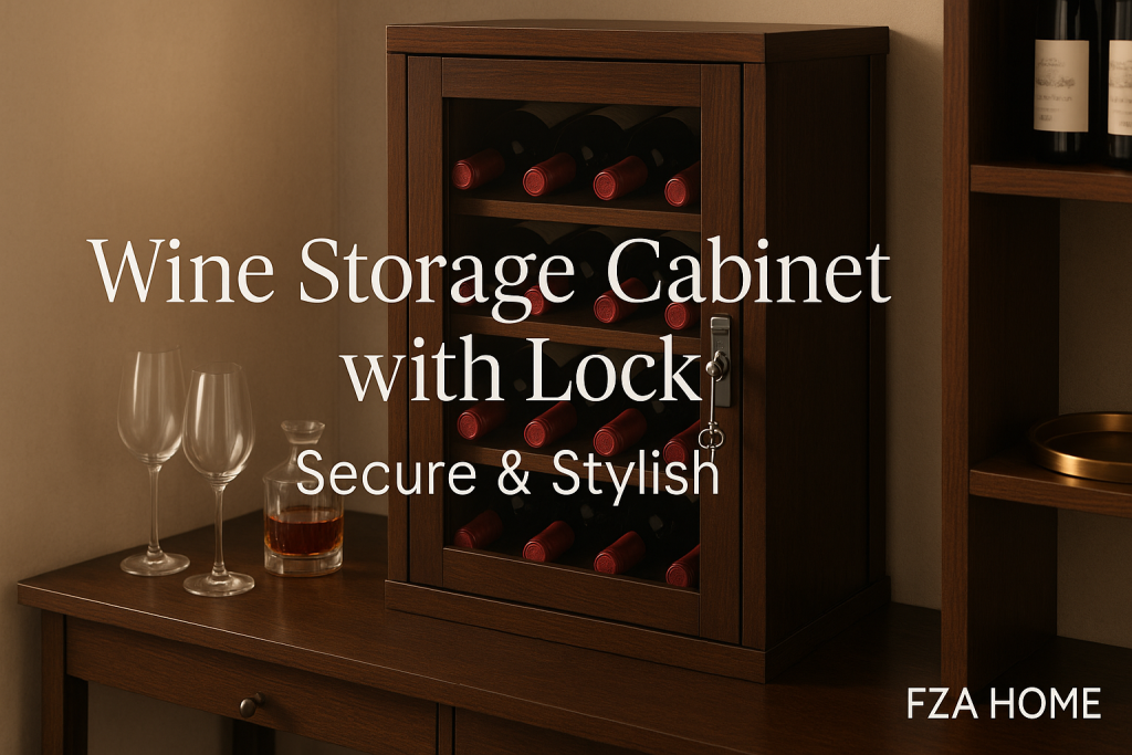 Wine Storage Cabinet with Lock