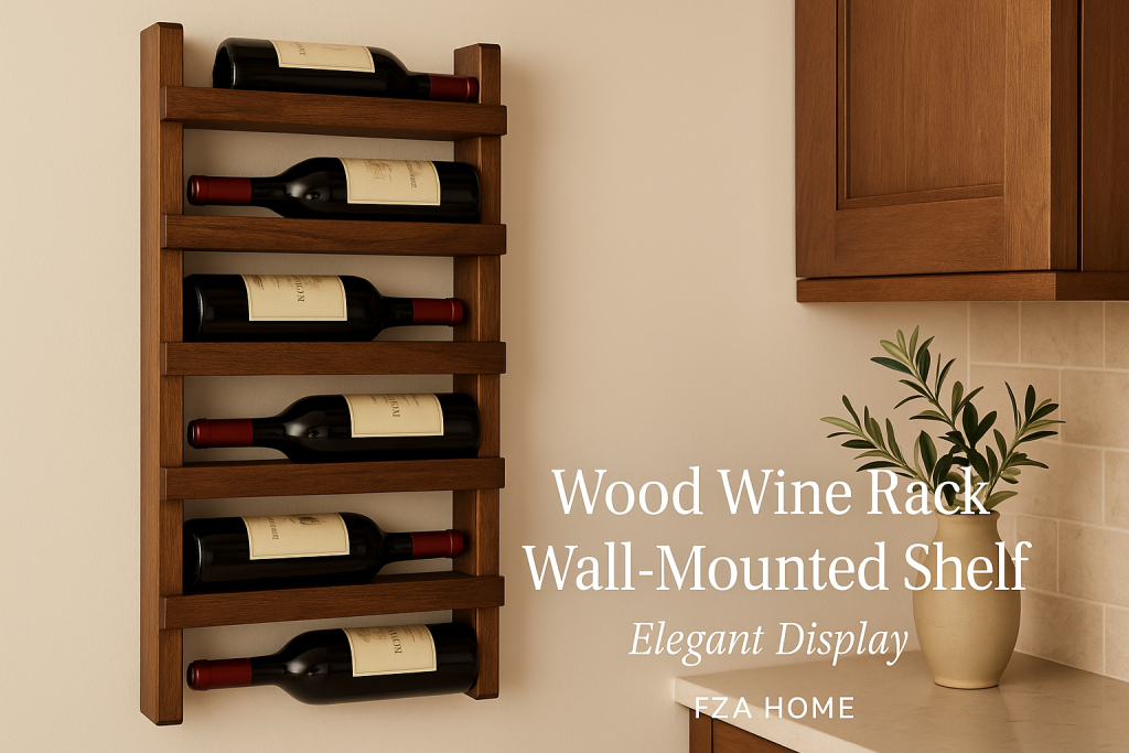 Wood Wine Rack Wall-Mounted Shelf