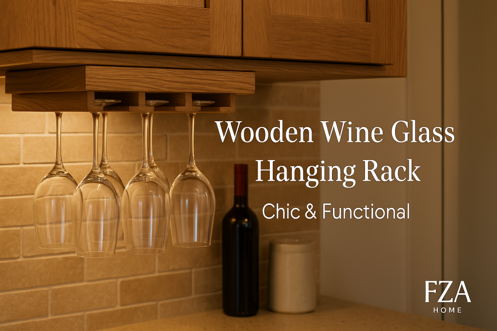 Wooden Wine Glass Hanging Rack