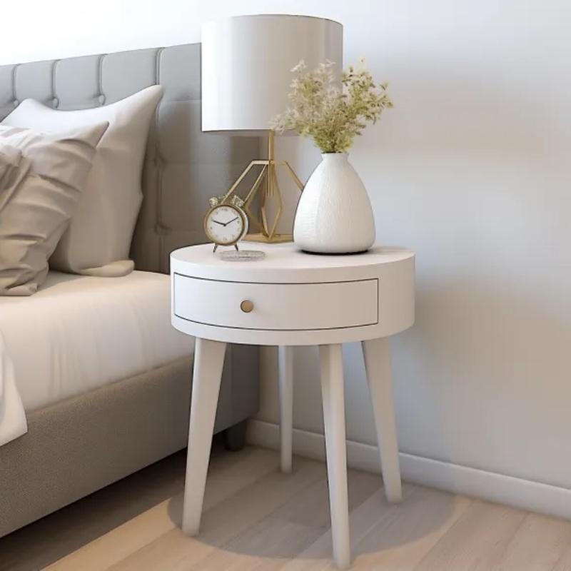 Wooden Bedside Table With Drawers