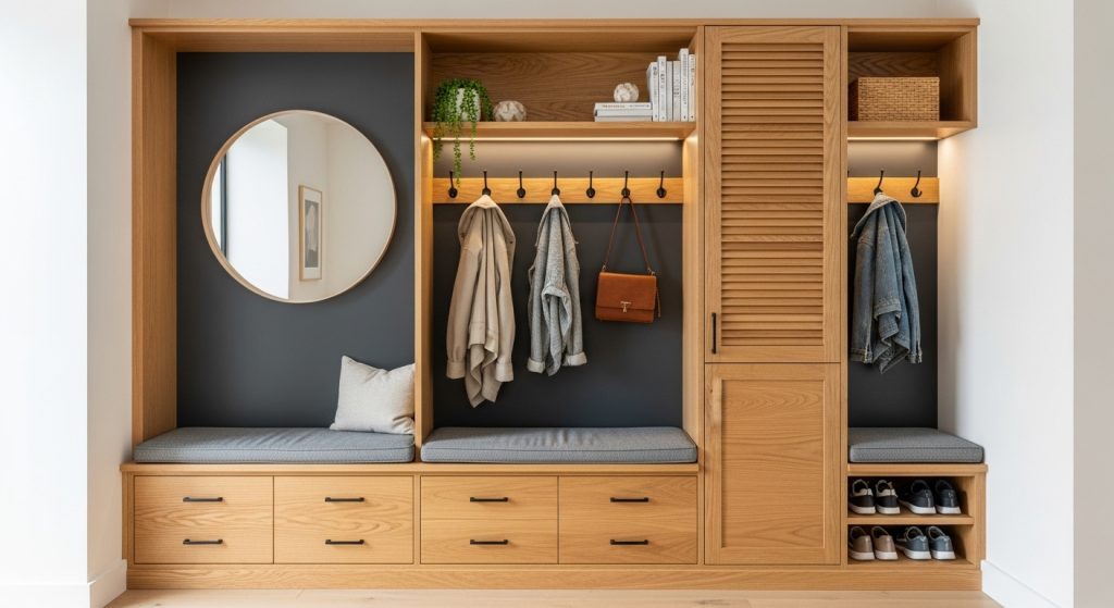 Multifunctional Entryway Furniture Ideas with Built-In Storage