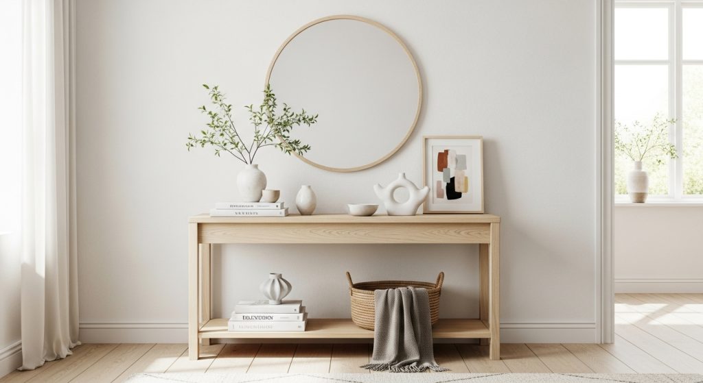 Natural Wood Console Styling Tips for Scandinavian Interiors