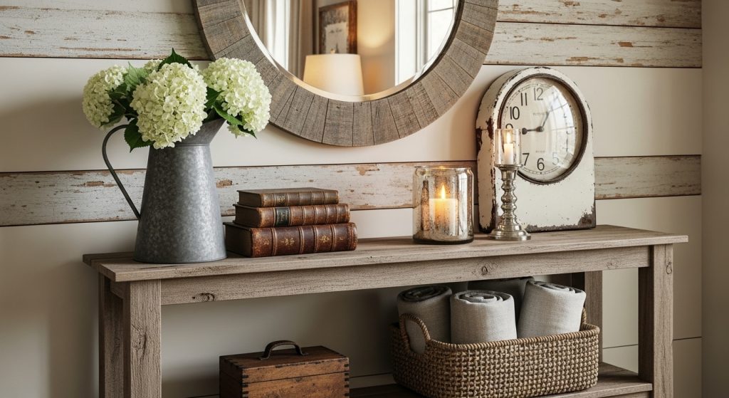 Rustic Console Styling How to Create Vintage Farmhouse Charm